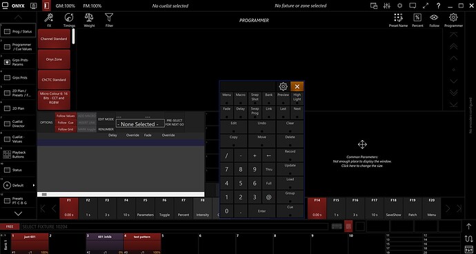 004 after fail to patch Onyx will not select fixtures